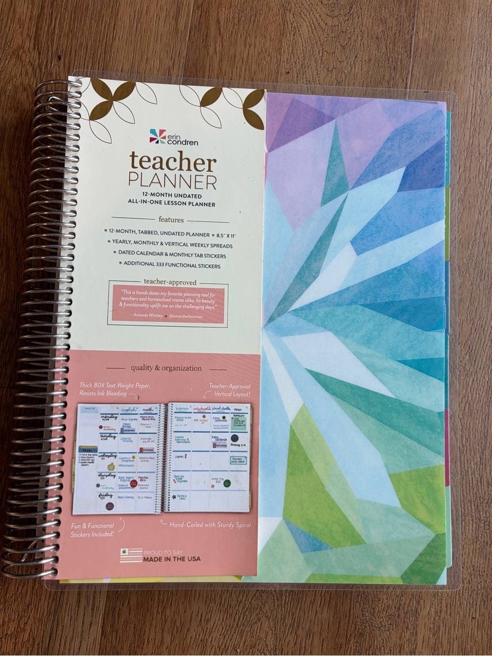 Erin Condren 12-month Teacher Planner